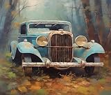 SKMN Pintura por números para adultos y niños principiantes, camión retro, kit de pintura al óleo para decoración de pared del hogar, regalos, 40 x 50 cm, sin marco