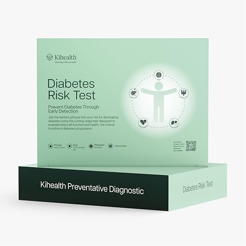 Kihealth Diabetes Risk Test Early Detection Diabetes Prevention Test Kit with Comprehensive Beta Cell Assessment, Insulin Levels, and HbA1c Analysis, Fast Results, CLIA Certified Labs