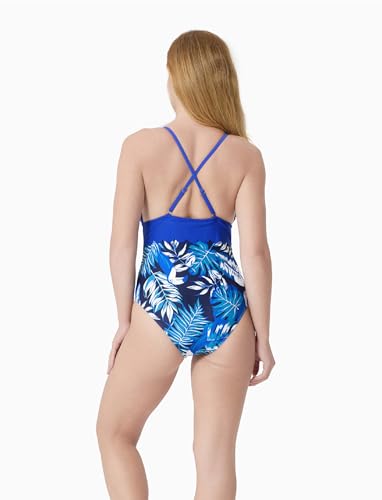 PATPAT Mommy and Me Matching Swimsuit One Piece Leaves Printed V Neck Bathing Suits Family Swimwear Matching Set4