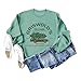 GAQEUWR Griswold's Tree Farm Since 1989 Sweatshirt for Women A Fun Old Fashioned Family Christmas Graphic Pullover Tops Light Green