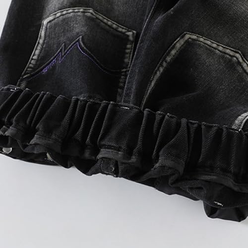 Girls Baggy Jeans Teen Straight Wide Leg Relaxed Fit Denim Pants Elastic High Waist Classic Vintage Y2K Streetwear4