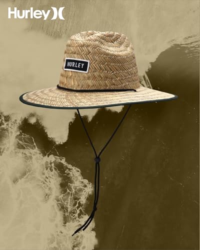Image of Hurley Men's Straw Hat - Bayside Lifeguard Straw Sun Hat