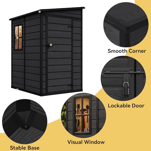 DWVO FT Resin Outdoor Storage Shed with Floor Review product image