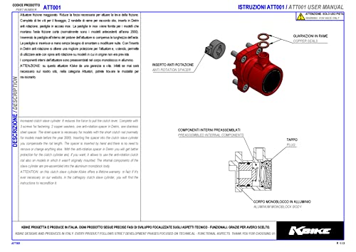 Kbike Kupplungsdruckzylinder schwarz für Ducati - lebenslange Garantie