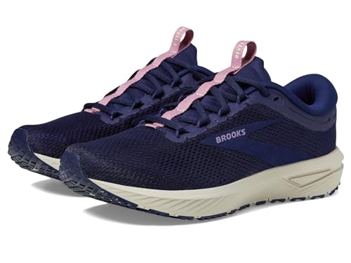 Brooks Revel 7 Neutral Damen-Laufschuh, Peacoat/Onyx/Orchid, 10-12