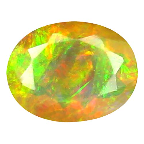 Opale arc-en-ciel éthiopienne taille ovale pour bague de fiançailles bohème chic
