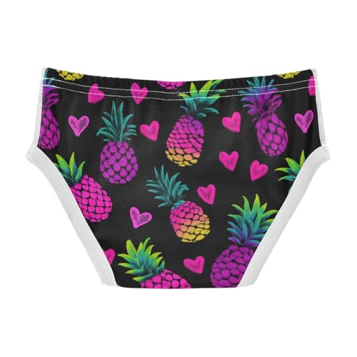 Wusikd Pineapples Pink Hearts Boys' Underwear Cotton Boys Briefs Soft Toddler Underwear 2T2