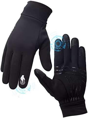 Graloky Winter Gloves for Men Women Touch Screen Waterproof Windproof Anti-Slip Warm Gloves for Running Riding Cycling Driving Hiking Working in Cold Weather