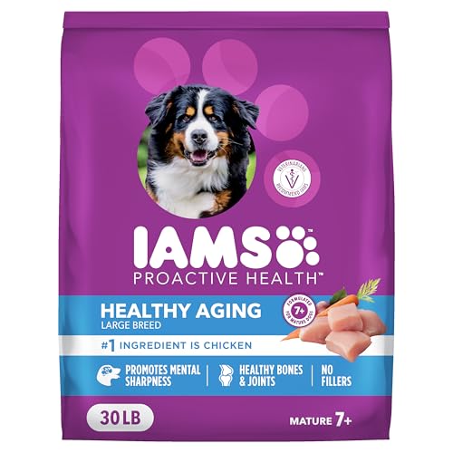 IAMS Proactive Health Healthy Aging Large Breed Dog Food for Mature and Senior Dogs with Real...