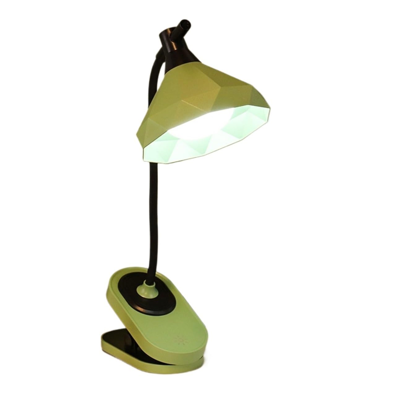 Lampe Bureau Lampe De Bureau À Pince Rechargeable, LED Intensité Variable sur 3 Niveaux, Commande Tactile Protection Yeux(Grün)