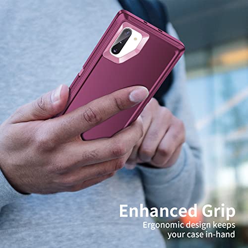 Mieziba for Galaxy Note 10 Plus Case,Shockproof Dropproof Dustproof,3-Layer Full Body Protection Heavy Duty Hard Cover Case for Galaxy Note 10 Plus 6.8 inch(2019 Release),Purple/Pink by Mieziba - Image 6