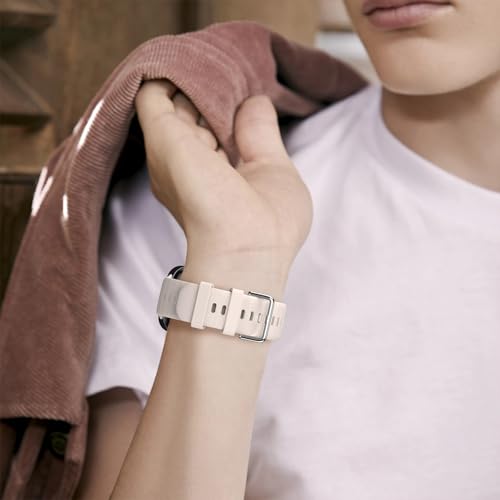 Vancle Silicone Band for Huawei Watch Fit 3 Strap(Not for Watch Fit/Fit2) Band Lightweight Sport Wristband Intended for Huawei Watch Fit3 (Ivory)