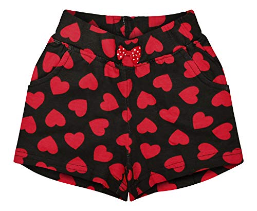 Image of Girls Girl's Regular fit Cotton Shorts (Pack of 3) (ATKUGLSHRT01 Multicolor 4-5 Years)