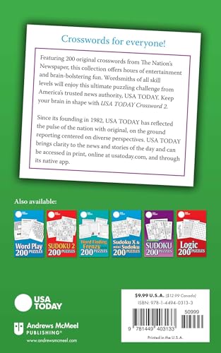 Image of USA TODAY Crossword 2: 200 Puzzles from The Nations No. 1 Newspaper (USA Today Puzzles) (Volume 17)