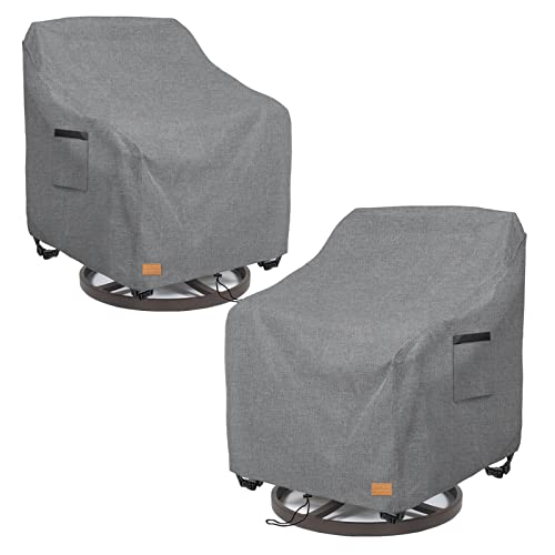 Unark Swivel Patio Chair Cover 2 Pack 30" W X 34" D X 38.5" H, Rocking Chair Cover,Outdoor Swivel Chair Covers,Outdoor Rocker Covers Waterproof,Rocker Chair Cover,Outdoor Rocking Chair Covers #TOP5