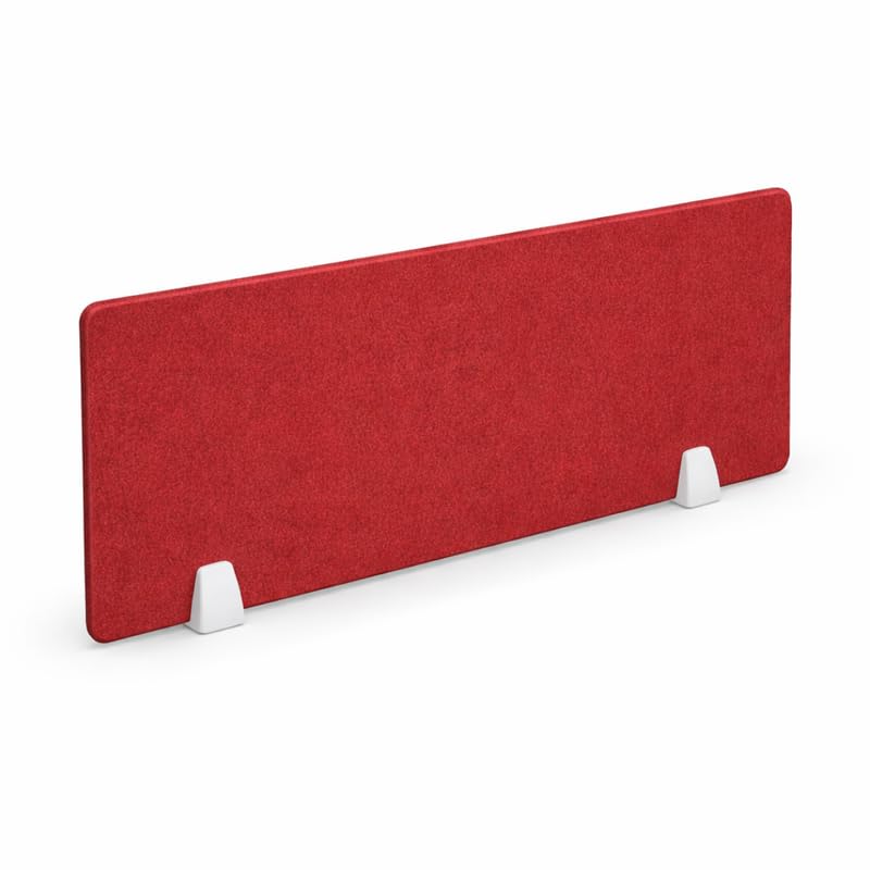 Image of Timber Acoustics Acoustic Desk Divider | Reduce Noise And Visual Distractions | Privacy Panels For Office - Classroom Soundproofing | Table Mounted (16 inch x 24 inch) (Red, Single)