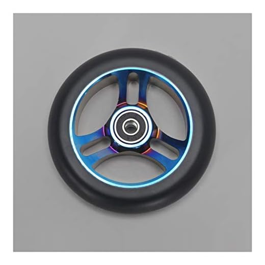 HLIANG Roue Trotinette Freestyle Aluminium Multi Alliage Bleu Cott Stunt 6 Portefeuille Jouets de Scooter 110mm avec Roue Trotinette Freestyle 110mm (Color : A)