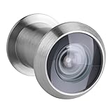 TOPINCN 220 Degree Door Scope Viewer, Rotating Privacy Cover Interior Exterior Doors Dual Functionality for Home Apartment Tool (Silver)