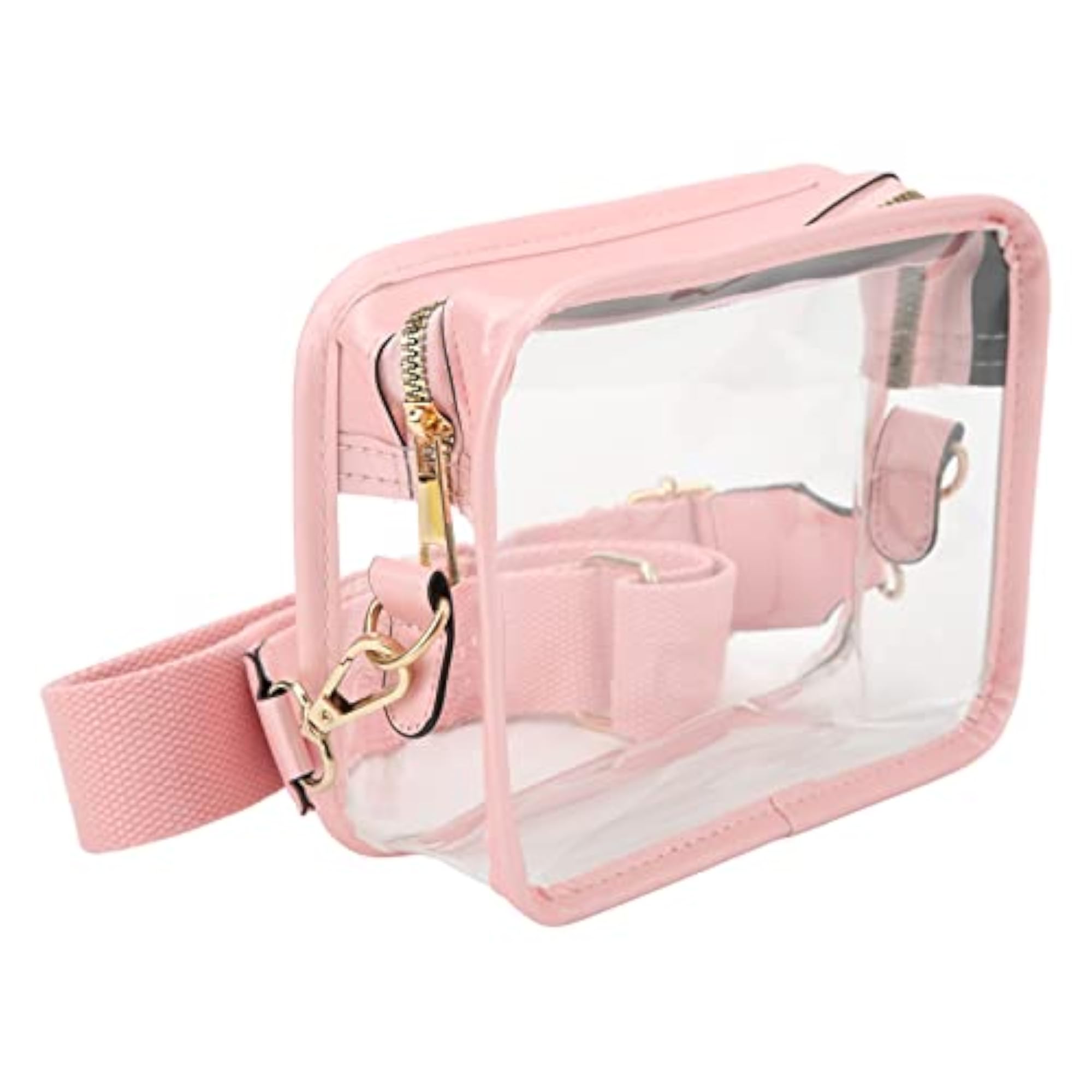 Waterproof Clear Messenger Bag for Shopping (Pink)
