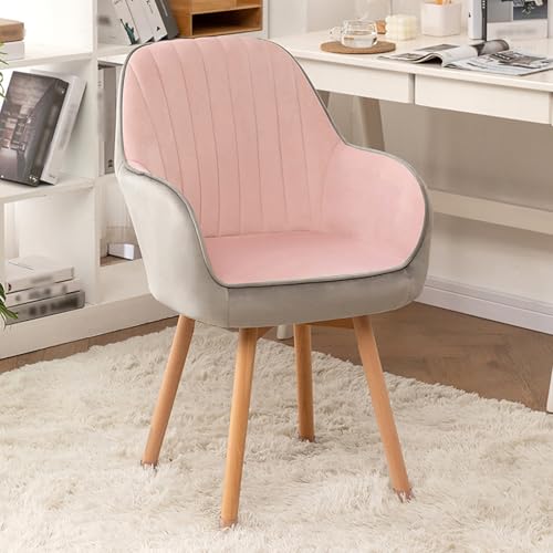 Chaise de bureau pivotante sans roues avec accoudoirs confort