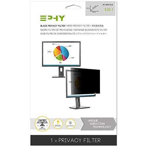 Ephy Antirreflejos Intimidad Filtro 20.1" 4 :3 Portátil Netbook TFT PC LCD Protector Pantalla para Dell Ultrasharp 2007FP hp LP2065 Nec Multisync LCD2060NX IBM Compaq Packard Bell Asus Acer Samsung