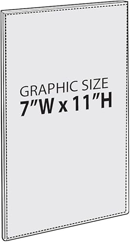 Vista 66 de Azar Displays 122015 - Marco autoadhesivo de acrílico transparente para letreros de pared, 5.5 pulgadas de ancho x 2.5 pulgadas de alto