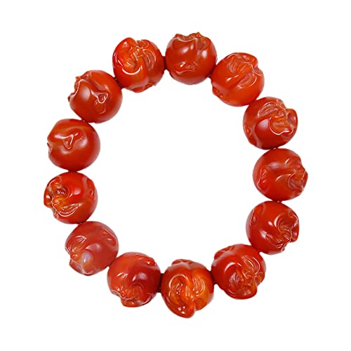 Bracelet en agate rouge du sud naturelle véritable éclat précieux Reiki