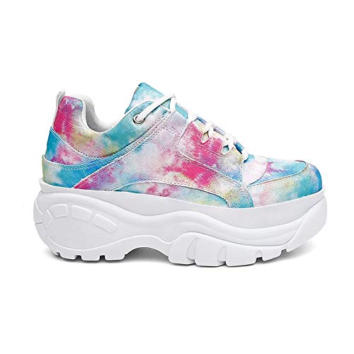 Tênis Buffalo Plataforma Alta Tie Dye Moderno Tendência (37)