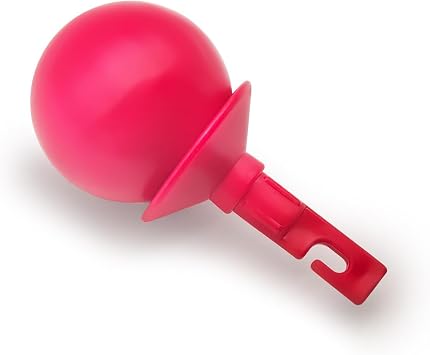 Rotating Ball Cane Tip, Easy Install Replacement Accessory for Blind Walking Sticks, Hook Style Mobility Aid with Red ABS Material for Visually Impaired Users