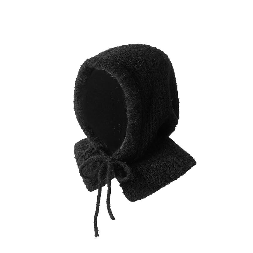 Cagoule de ski chaude en peluche avec cache-cou intégré