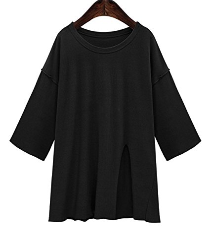 Chemise tricotée noire YALI XXL - Vêtement en maille élégant