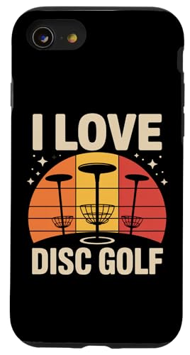 Motif Solaire rétro Vintage I Love Disc Golf Coque pour iPhone SE (2020) / 7/8
