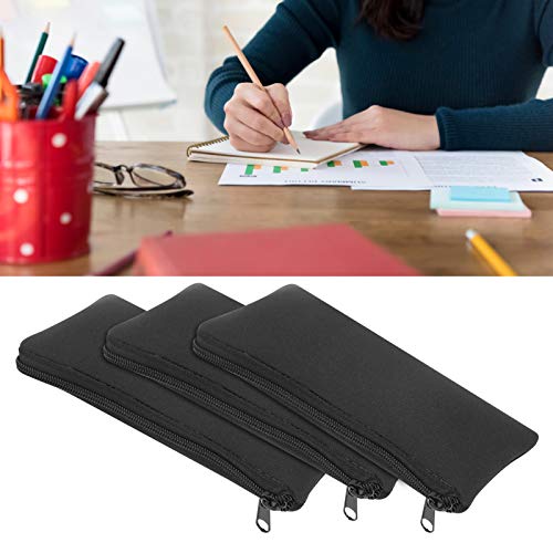 Image of Keenso Pen Storage Bag, 3 Pcs Multifunciton Neoprene Soft Pencil Case Outdoor Climbing Small Tools Storage Bag Key Lighter Pouch