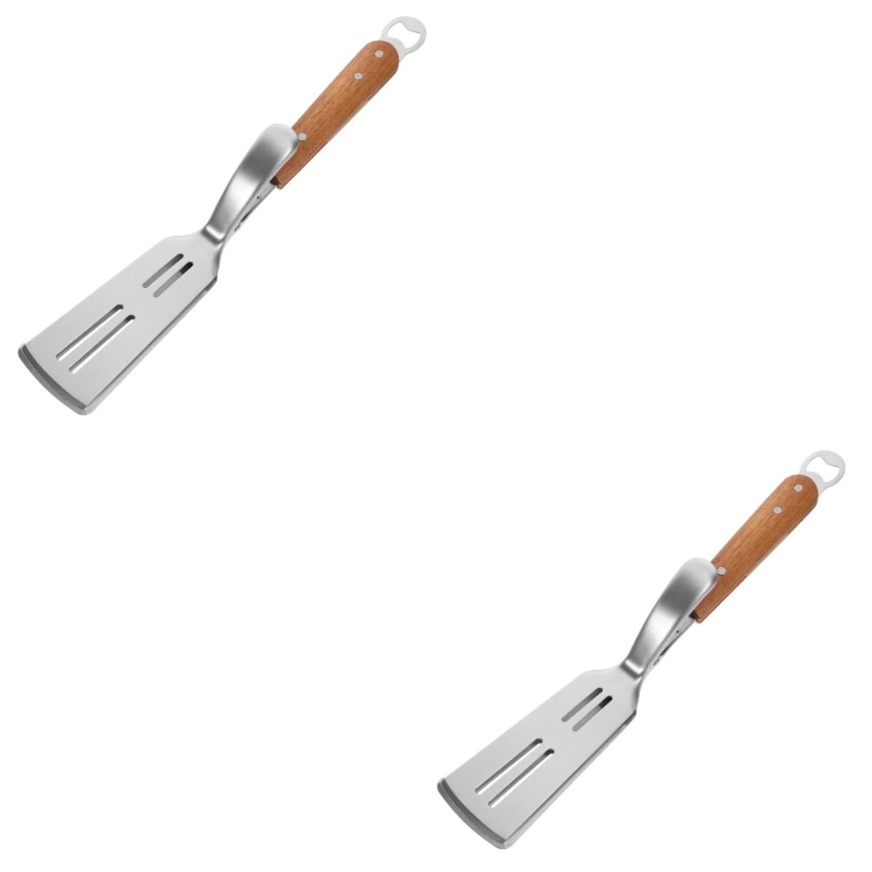 PRETYZOOM 2piezas De Cocina Inoxidable Mango De Madera Tongs Resistentes Para Barbacoa y Alimentos Para Cocinar y Pan