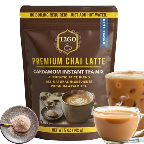 T2GO Instant Cardamom Chai Tea Latte Powder