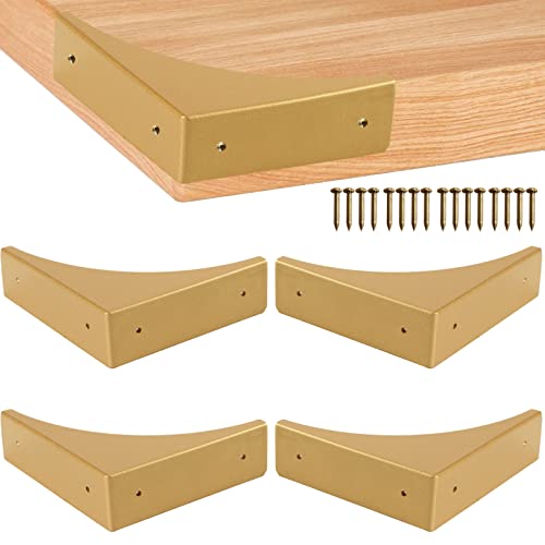 Protections d'angle en métal doré 6,4 cm pour tables et meubles décoratifs