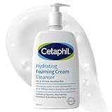 Cetaphil Hydrating Foaming Cream Cleanser and Makeup Remover, 236ml, Face Wash with Niacinamide for Normal, Dry or Sensitive Skin, Vegan-Friendly, Packaging May Vary