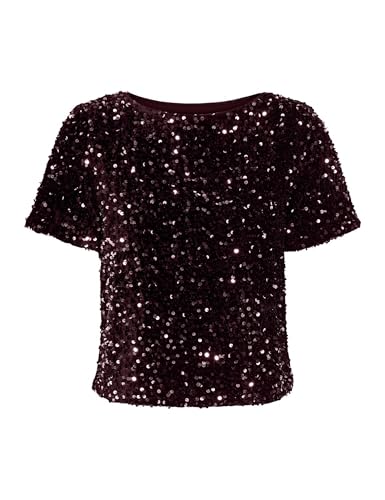 Top Onlanika SS Sequins Boat ONLY pour briller en soirée chic
