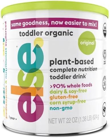 Else Organic Toddler Formula 12-36 Months, Plant-Based, 22oz Pack of 1
