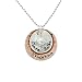 Deux Amore Multi-Tone Two Disc Necklace Personalized on Sterling Silver and Rose Gold Plated Discs with your Choice of Names. Includes Swarovski Pearl. Hand finished and Includes 925 Chain