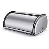 brotkasten metall silber Warmes Design: Sie brauchen sich keine Sorgen um Ihren süßen Hund oder Ihre Katze zu machen, um Brot vom Tisch zu stehlen und darauf zu kauen. Es schützt das Brot auch vor kleinen Lebewesen oder einem überfallenden Eichhörnchen. Entwickelt, um den Luftstrom und die Belüftung zu unterstützen, damit Ihr Brot und Ihre Backwaren länger frisch bleiben.