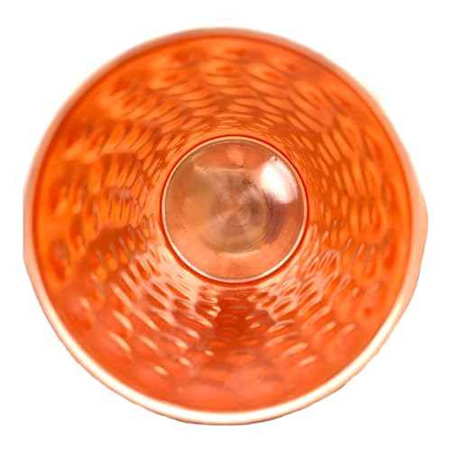 Image of Set of 2 Hammmered Pure Copper Cups For Drinking Water Glasses Tumblers Glass for Ayurveda Health Benefits