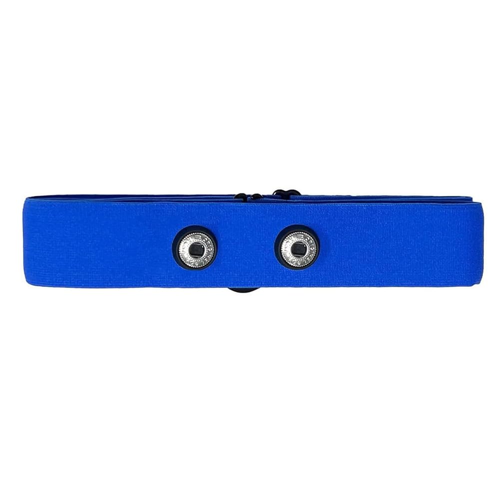 Rersduyt Heart Rate Chest Strap Replacement Belt Adjustable Cycling Heart Rate Belt Elastic Belt Blue