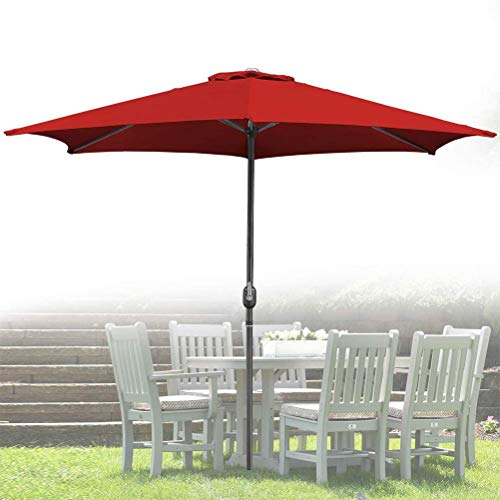Sombrilla banana de 3m ajustable en aluminio con manivela para terraza y jardín