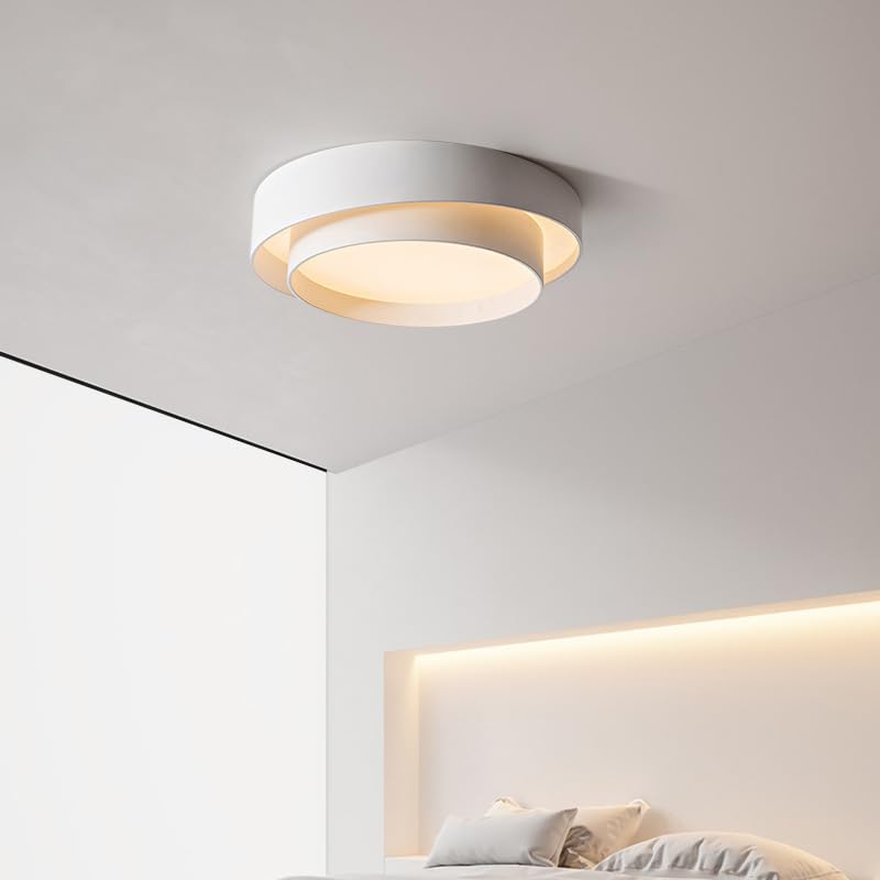 LIGHT ART STUDIO Marletta Ceiling Lamp Industrial Ceiling Lighting Fixture, Metal Close to Ceiling Light, Round Semi Creative Ceiling Lamp for Bedroom Dining Living Room Kitchen