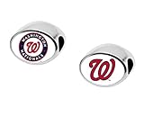Washington Nationals 2-Sided Bead Fits Compatible With Pandora Style Bracelets Charm Bead Fits Pandora Style Bracelets