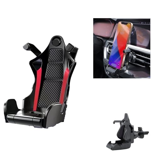 LOUPKC Siège de course avec ceinture de sécurité, support de téléphone universel for voiture avec rotation à 360 ° et clip de mise à niveau, grille d'aération et montage encastré - Support de téléphon