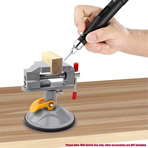 Yakamoz Mini Bench Vise 360 Degree Suction Vise Small Table Vice Clamp Workbench Vise for Jewelry Making DIY Wood Craft Carving Breads Drilling Bed Tool - Image 7