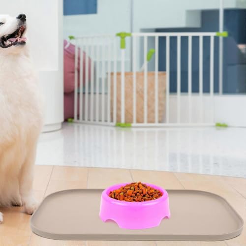 JOYHAPPST Futternapfmatte für Haustiere mit erhöhten Kanten, Silikon, für Futter und Wasser-4