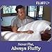 FluffCo Down Alternative Pillows Standard/Queen Size Set of 2 - Queen Bed Pillows for Sleeping - Made in USA - Cooling Surface and Machine Washable for Side, Back, and Stomach Sleepers